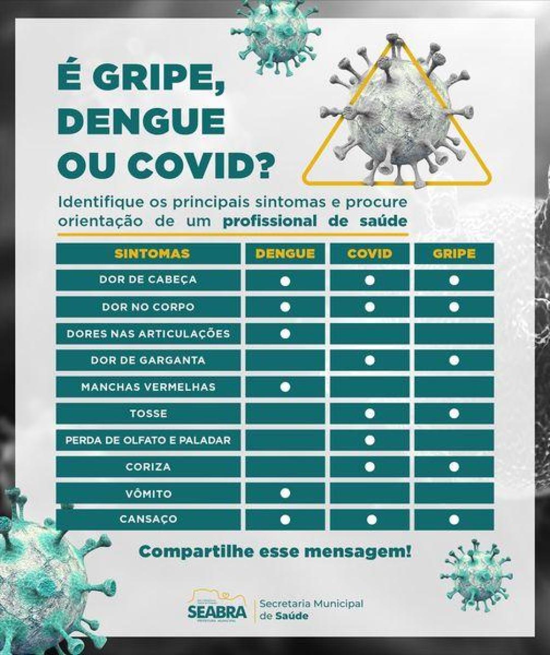 É gripe, Dengue ou COVID?