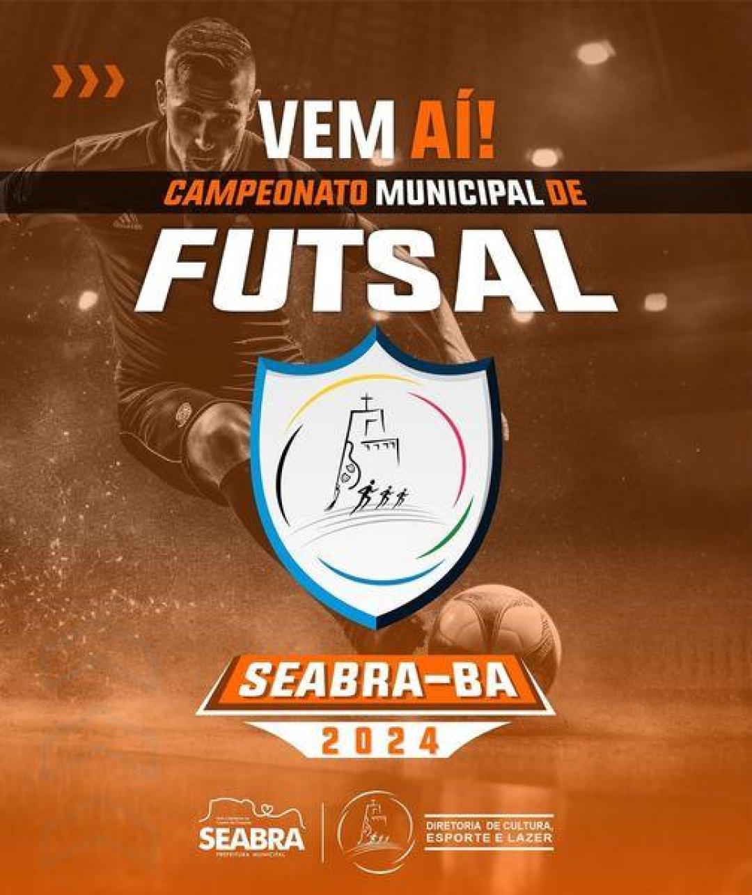 Vem aí, CAMPEONATO MUNICIPAL DE FUTSAL DE SEABRA!
